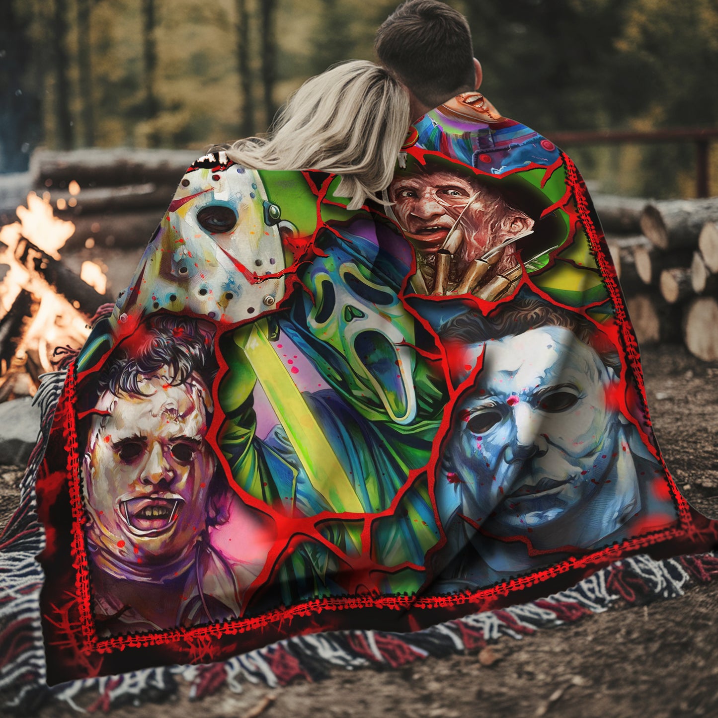 Personalized This Is My Horror Movies Watching Blanket, Custom Scary Movie Blanket