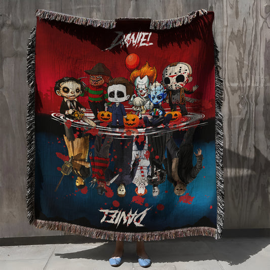 Personalized Name Blanket Horror TV Series Blanket, Christmas Gift, Friends Gift, Teen Birthday Gift (Copy)