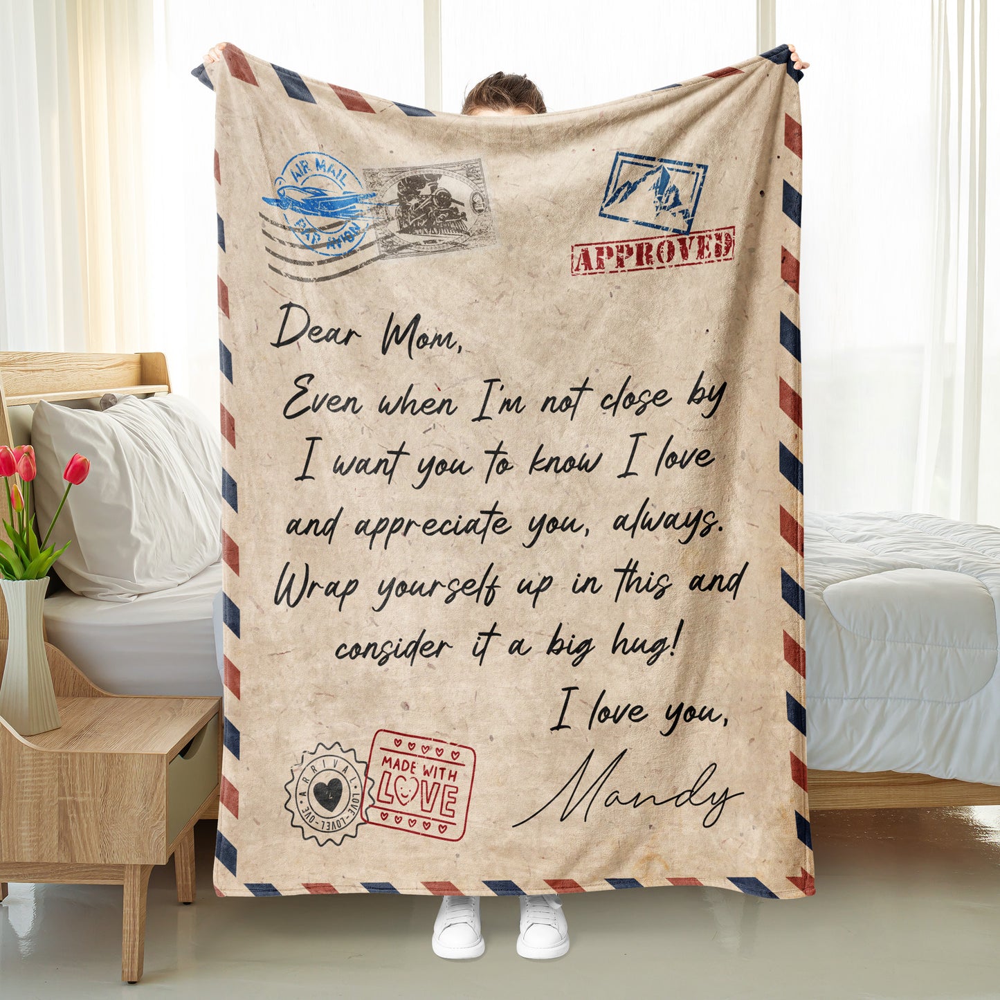 Personalized To My Mom Blanket, Letter To My Mom Blanket