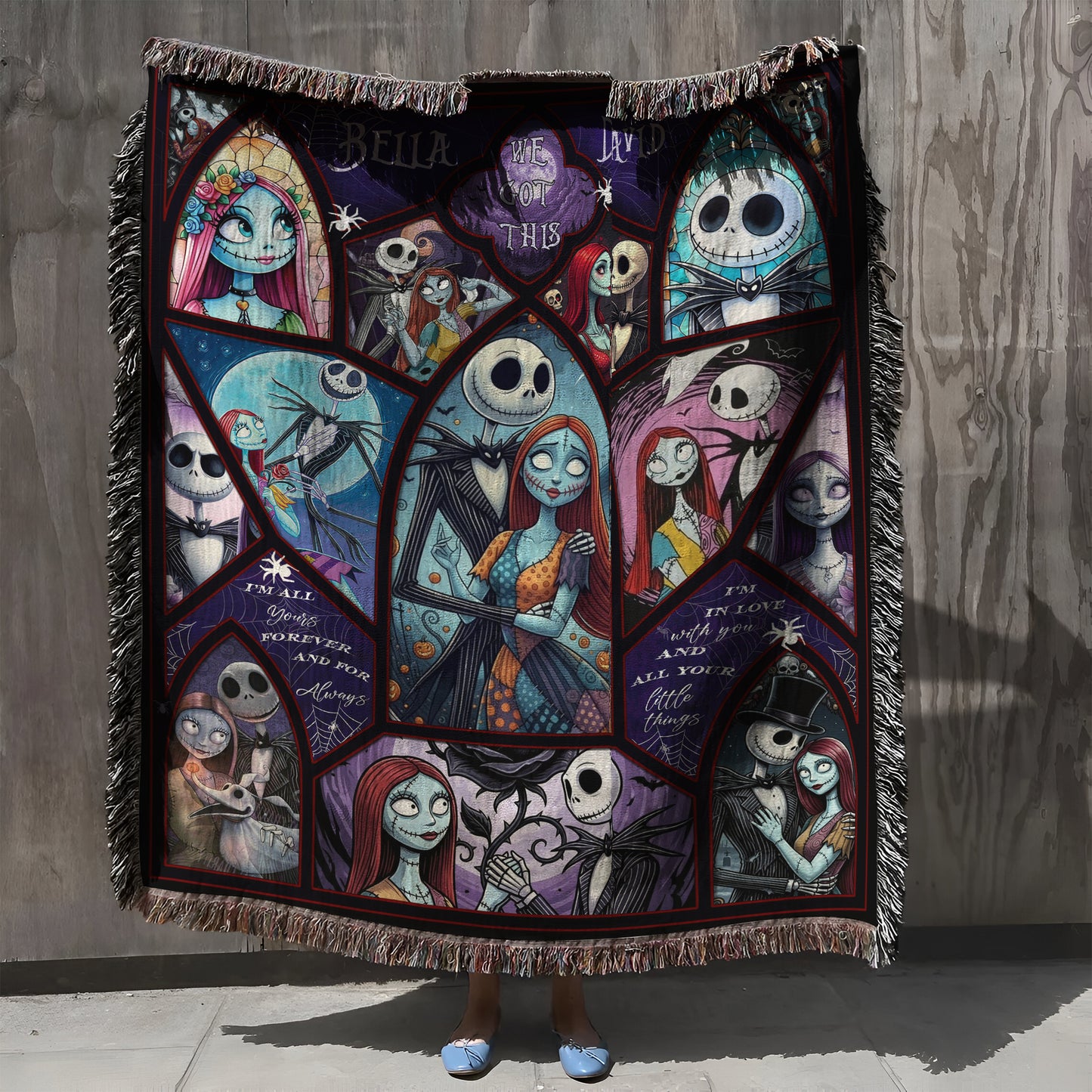 Personalized Couple Blanket, Nightmare Before Christmas Blanket Gift