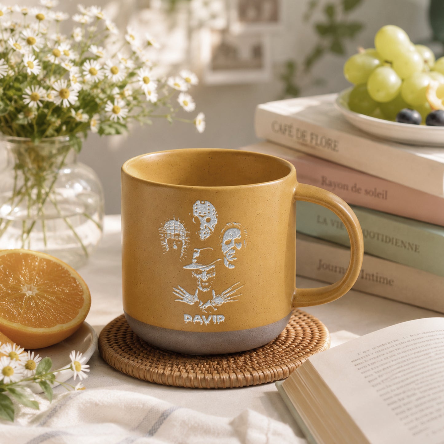 Custom Engraved Horror Character Mug | Spooky Friends Coffee Mug | Gothic Gift for Horror Movies Fans (Copy)