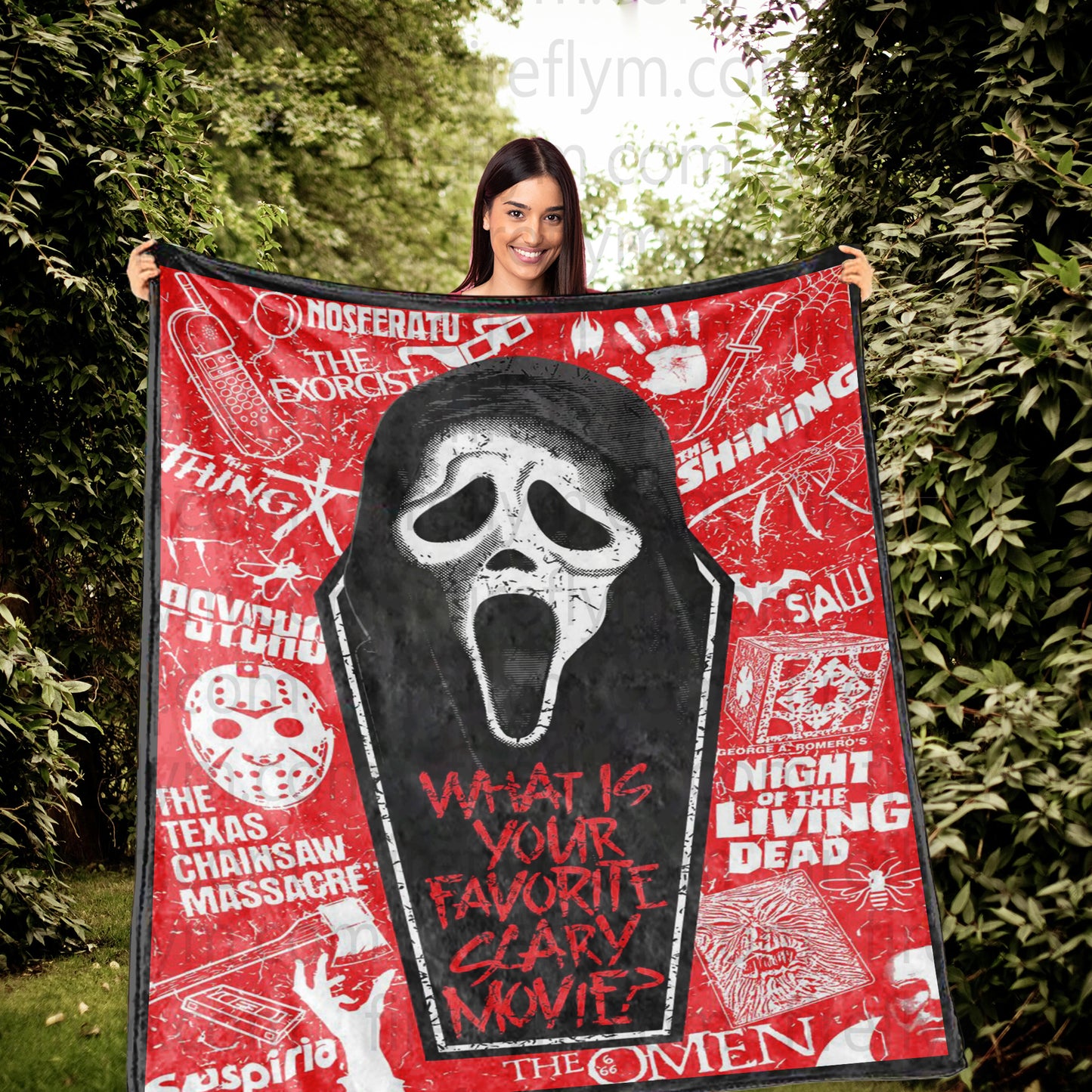 Personalized What Is Your Favorite Scary Movie? Blanket, Custom Scary Movie Blanket