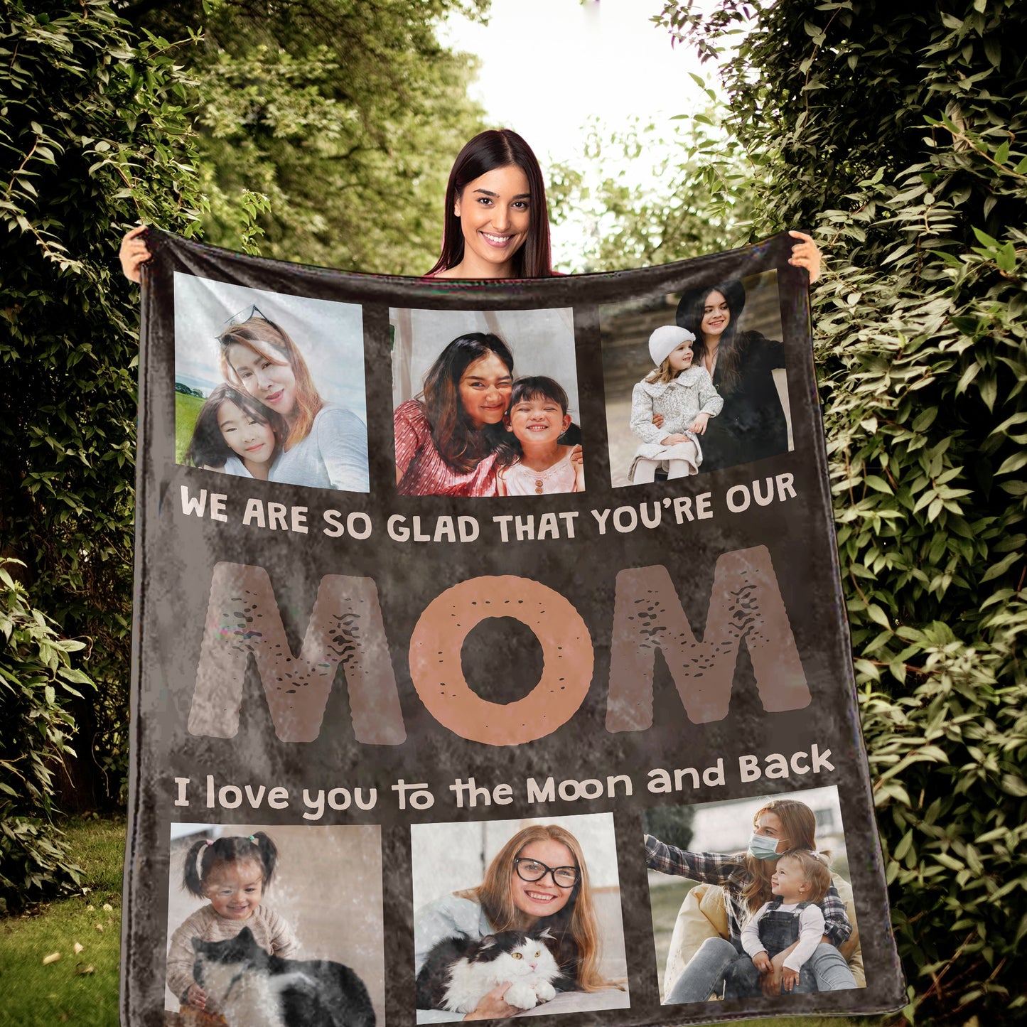 Personalized Blanket for Mom, Custom Photos Flannel Blanket, Picture Blanket, Gift for Mom