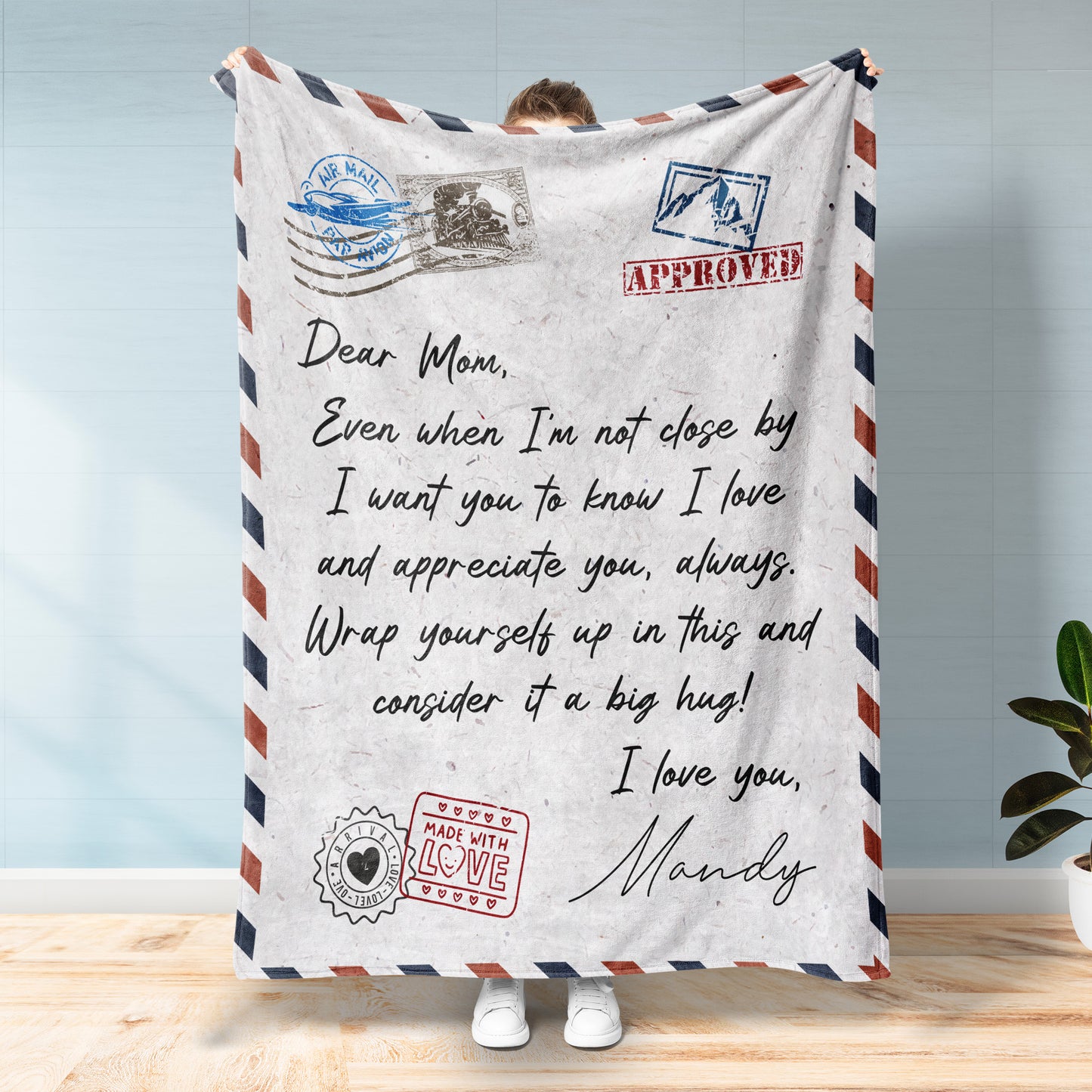 Personalized To My Mom Blanket, Letter To My Mom Blanket