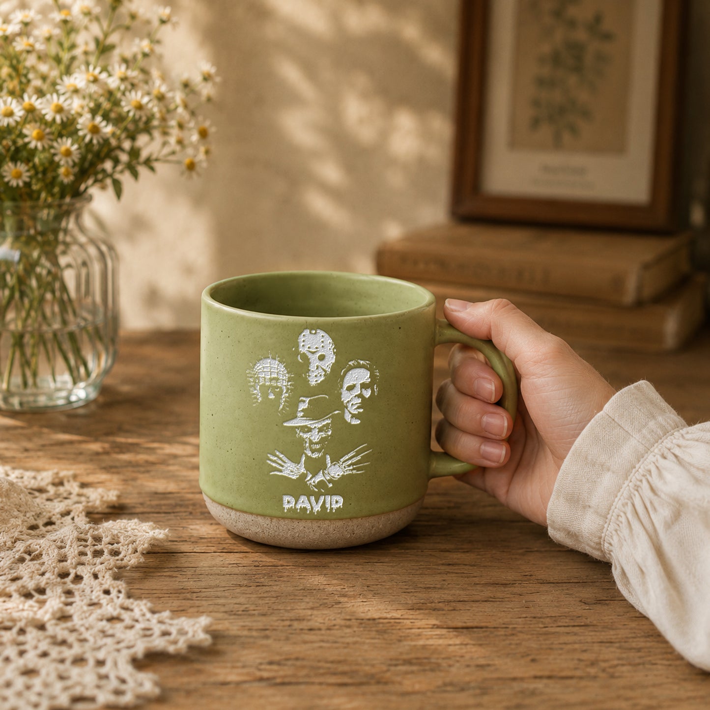 Custom Engraved Horror Character Mug | Spooky Friends Coffee Mug | Gothic Gift for Horror Movies Fans (Copy)