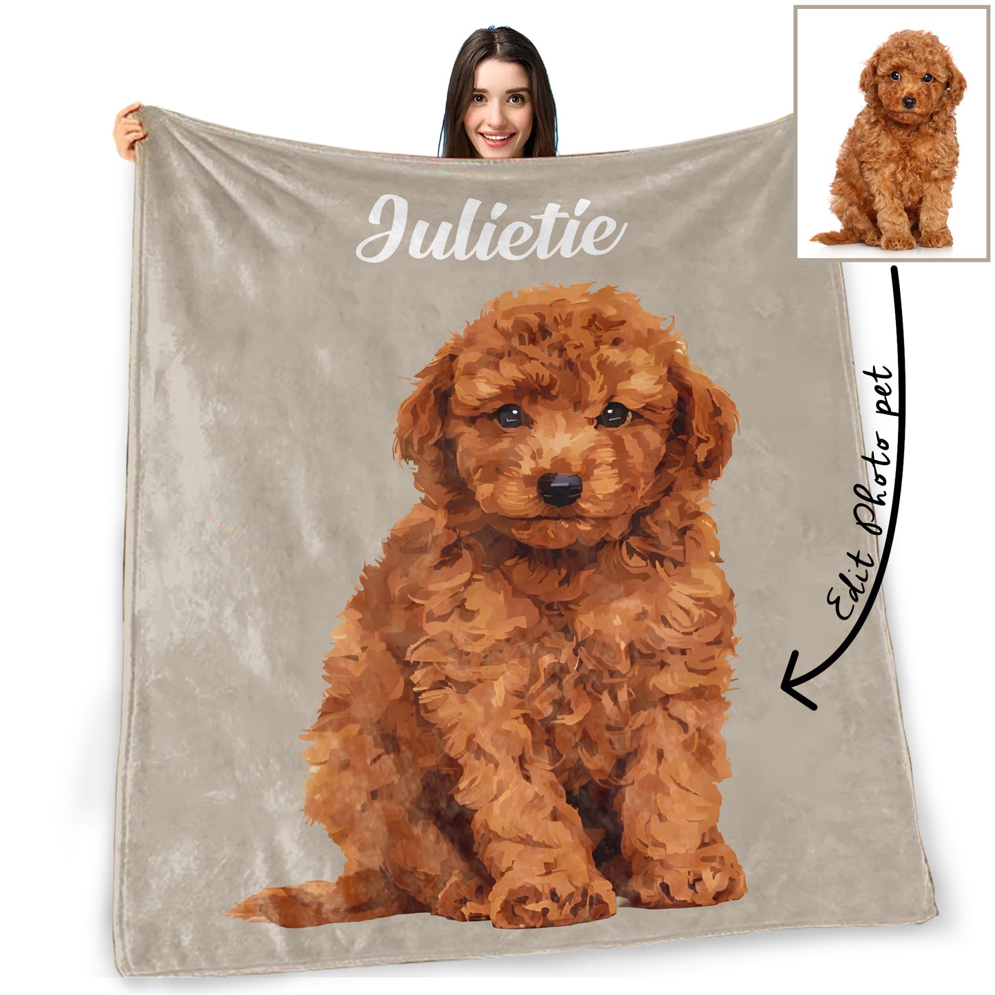 Personalized Dog Blankets Cat Picture Blanket Pet Photo Dog Dad Gift