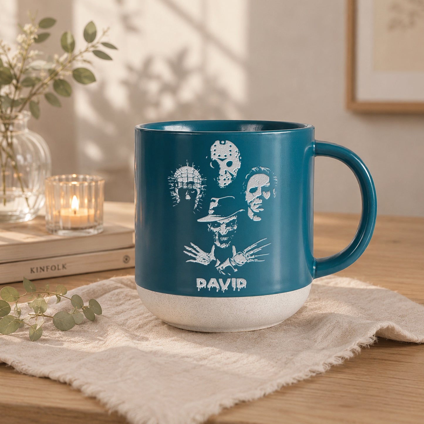 Custom Engraved Horror Character Mug | Spooky Friends Coffee Mug | Gothic Gift for Horror Movies Fans (Copy)