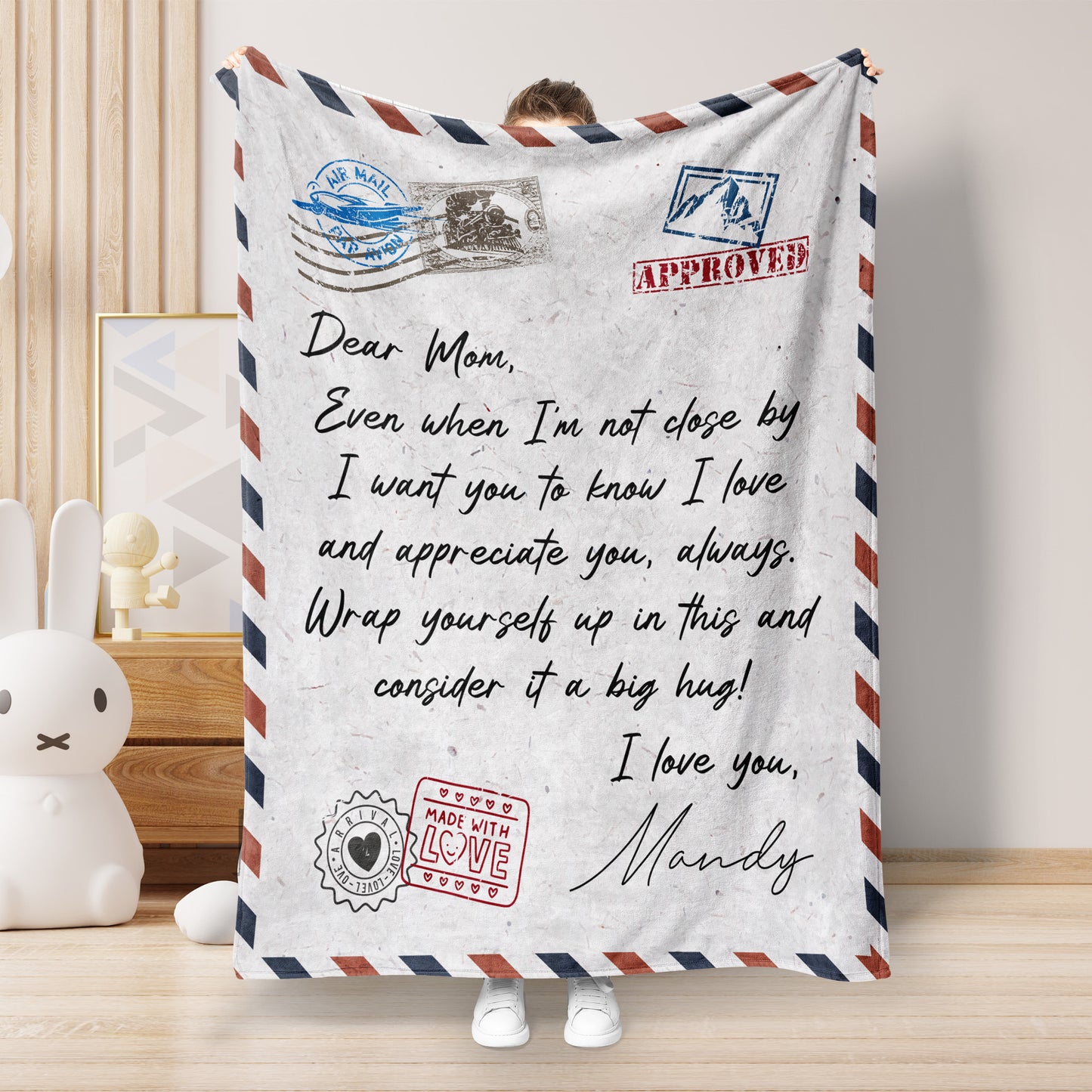 Personalized To My Mom Blanket, Letter To My Mom Blanket