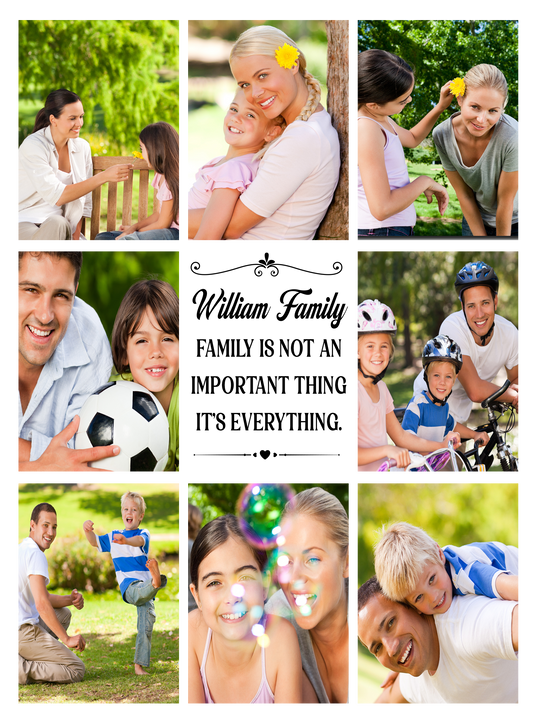 Personalized Family Blanket, Custom Photo with Letter Family Blanket, Personalized Family Blanket – Custom Photo & Letter Design.