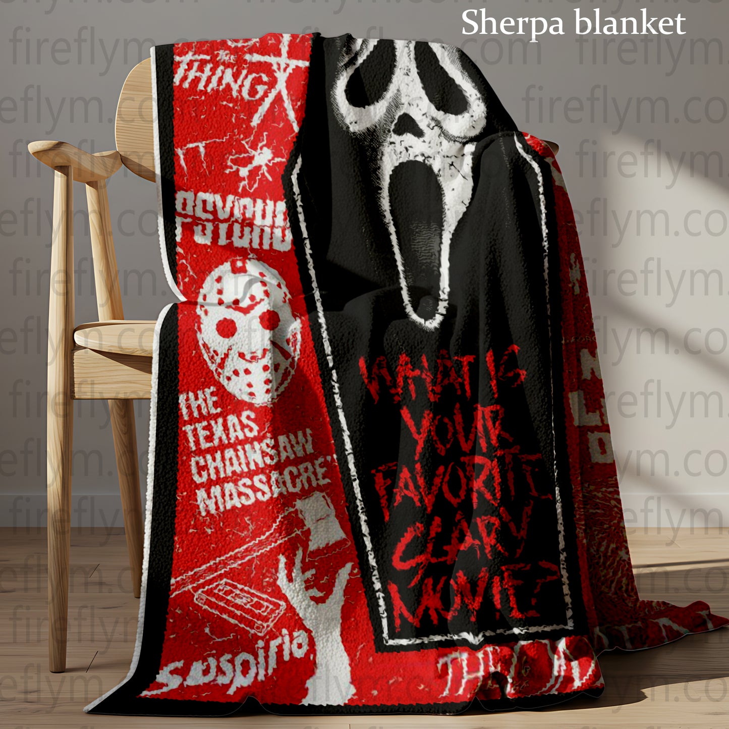 Personalized What Is Your Favorite Scary Movie? Blanket, Custom Scary Movie Blanket