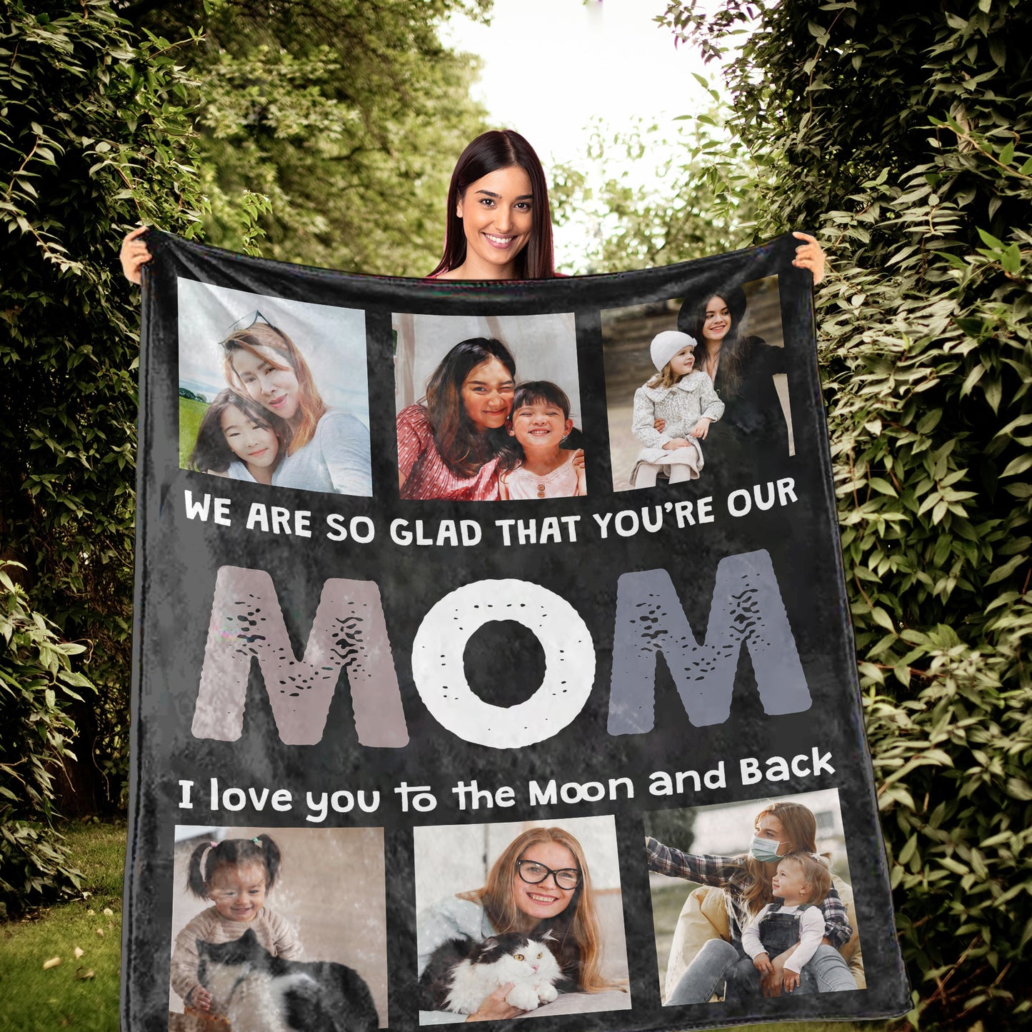 Personalized Blanket for Mom, Custom Photos Flannel Blanket, Picture Blanket, Gift for Mom