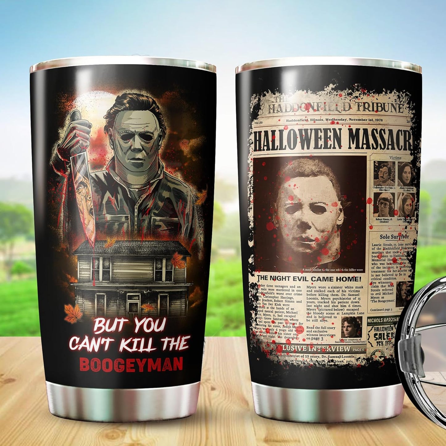 20oz Stainless Steel Halloween Cup - Horror Mug - Gift for Adults