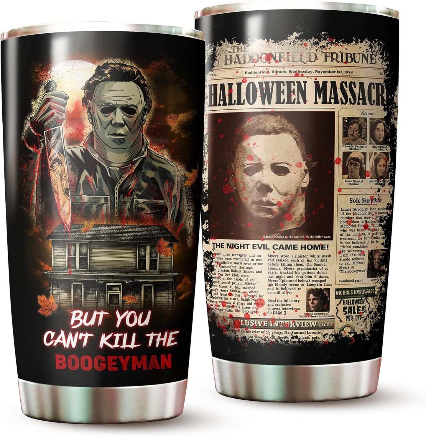 20oz Stainless Steel Halloween Cup - Horror Mug - Gift for Adults