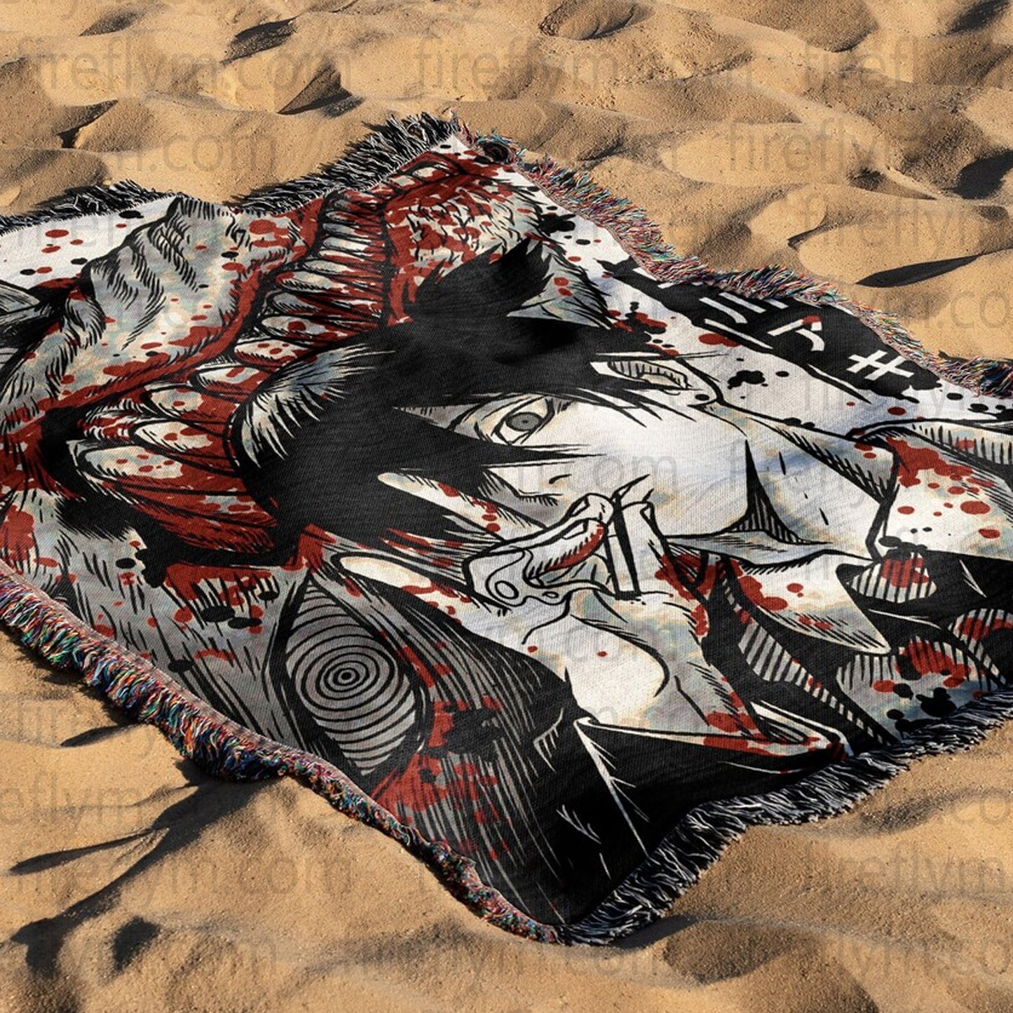 Kon Anime Tapestry Throw, Anime Hand Woven Cozy Blanket | Anime Tapestry Throw, Anime Woven Blanket, Fan Gift Fleece Blanket