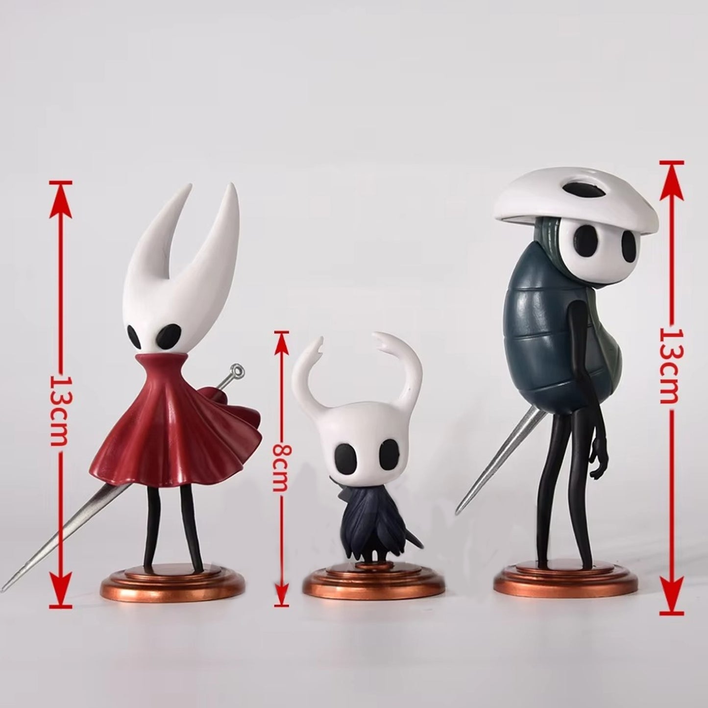 3PCS Hollow Knight Action Figure Set – The Knight, Hornet, Quirrel | Anime Game Collectible Toys with Box