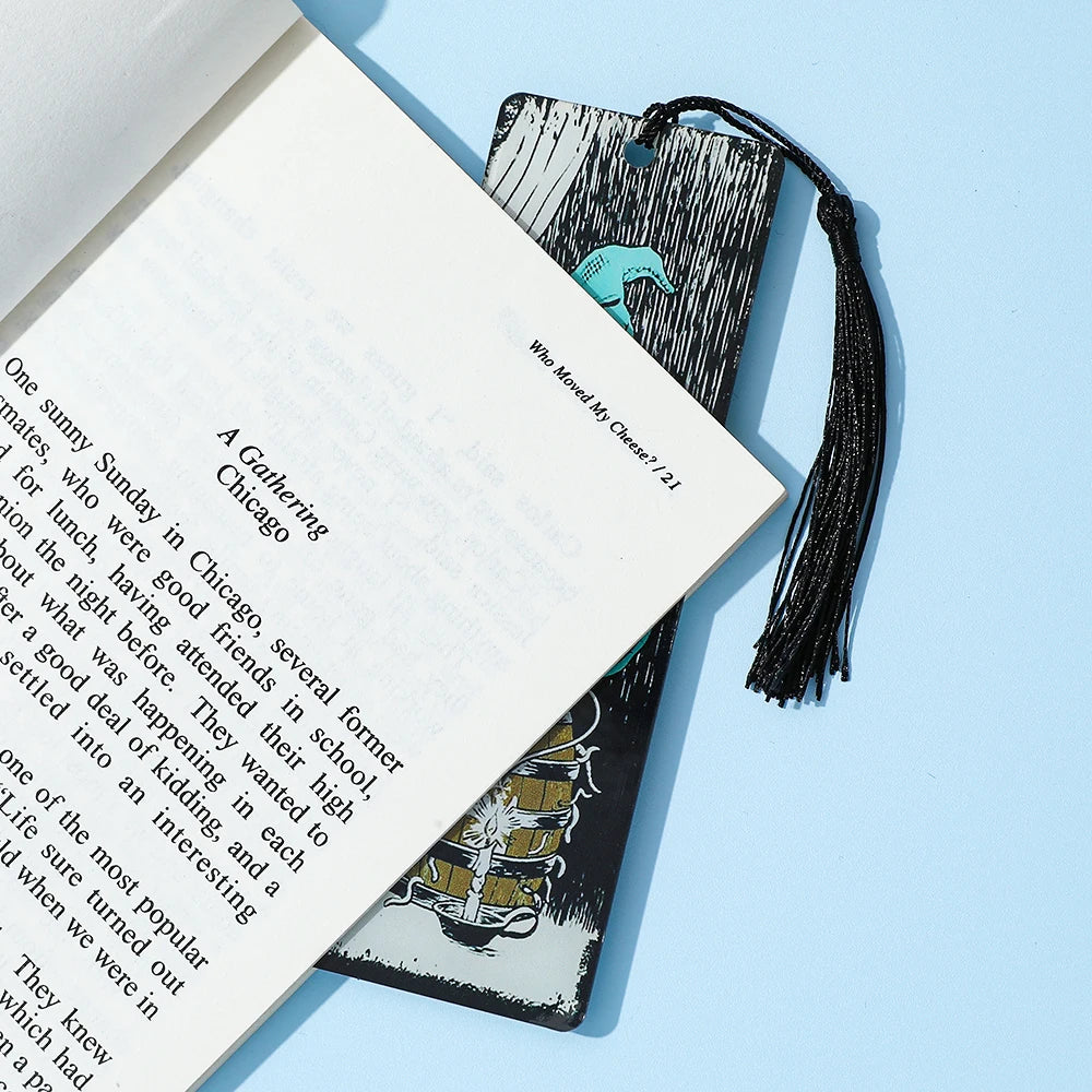 Set Christmas Fright Night Acrylic Bookmark with Tassel Horror Movie Lovers Book Fans Reading Gift Party Gift