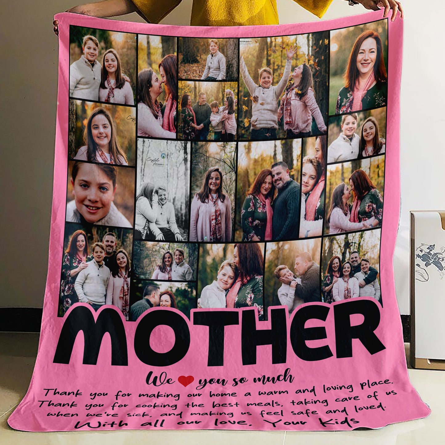 Personalized To My Mom Blanket, Custom Photo with Letter To My Mom Blanket
