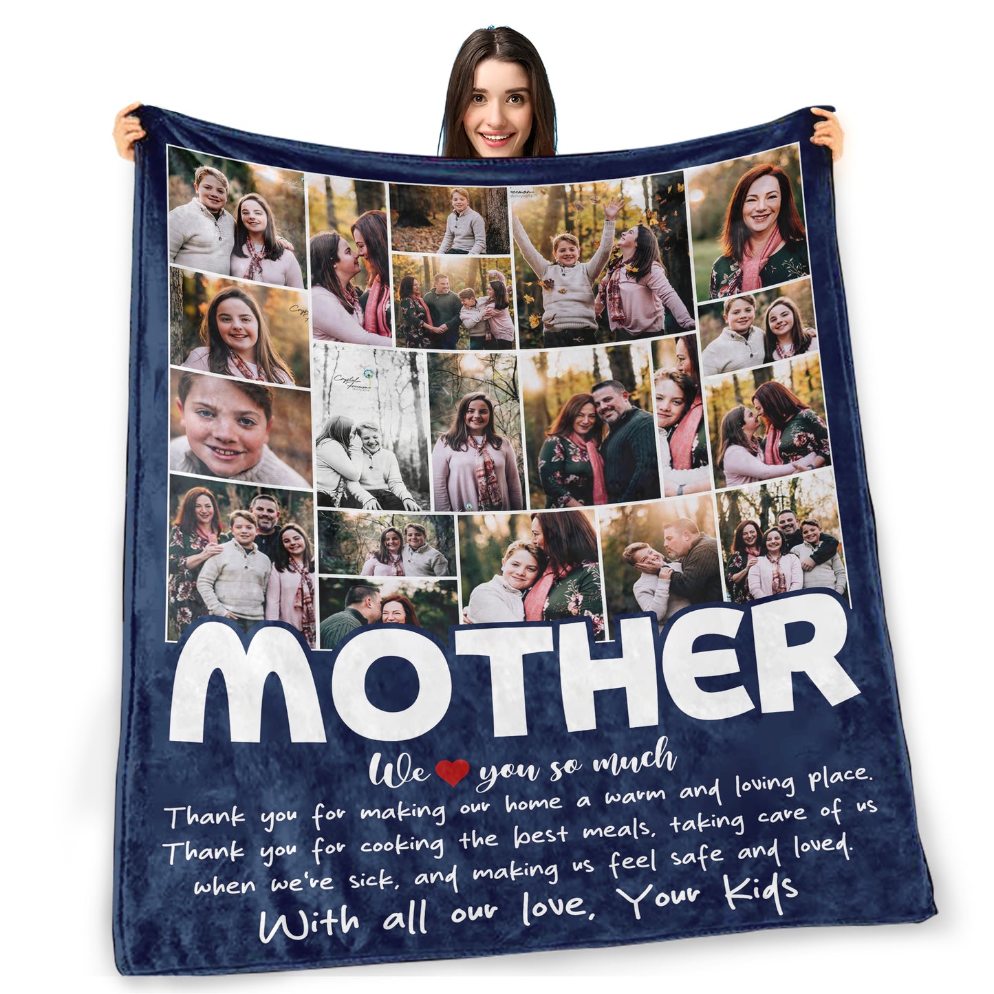 Personalized To My Mom Blanket, Custom Photo with Letter To My Mom Blanket