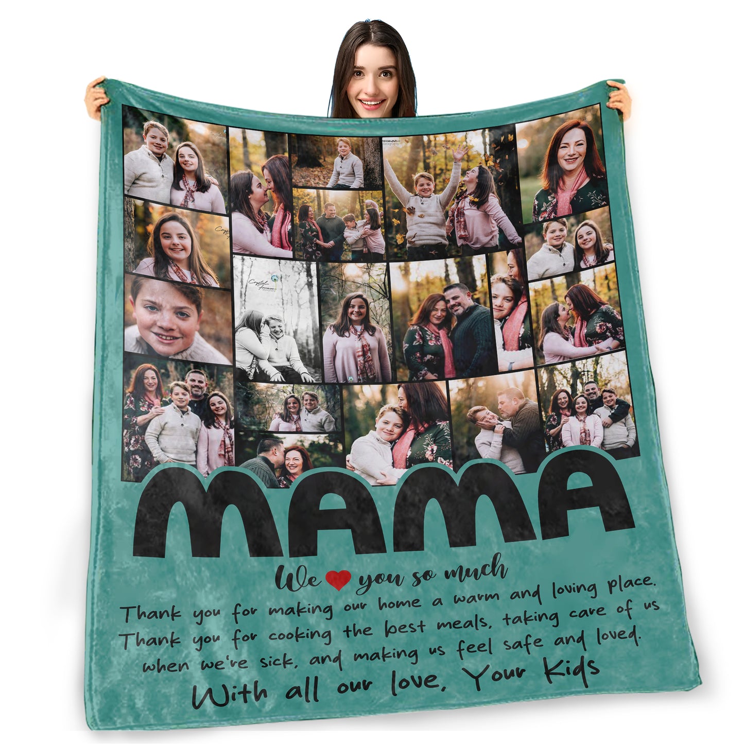 Personalized To My Mom Blanket, Custom Photo with Letter To My Mom Blanket