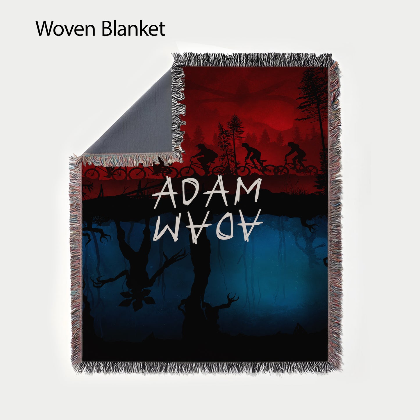Personalized Ride Retro Blanket, Personalized Custom Name Blanket 80s Horror TV Series Blanket, Christmas Gift, Friends Gift, Teen Birthday Gift