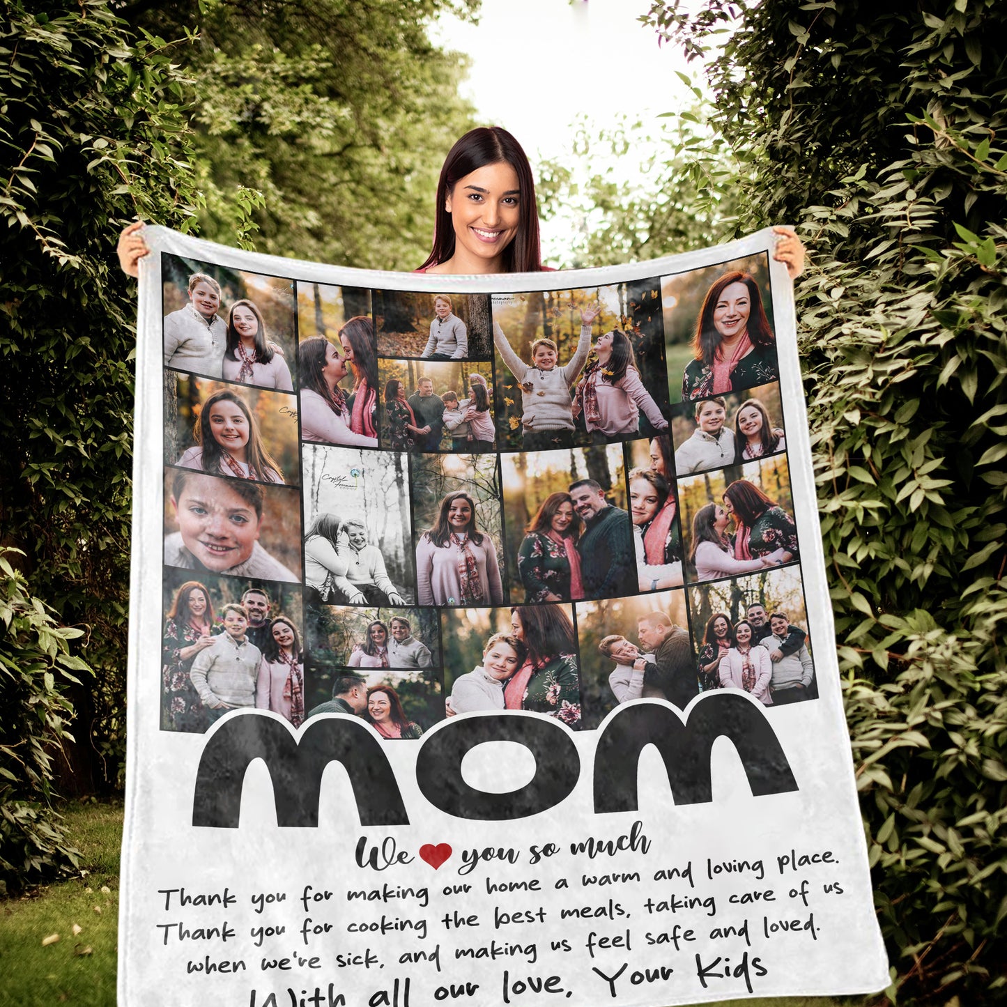 Personalized To My Mom Blanket, Custom Photo with Letter To My Mom Blanket