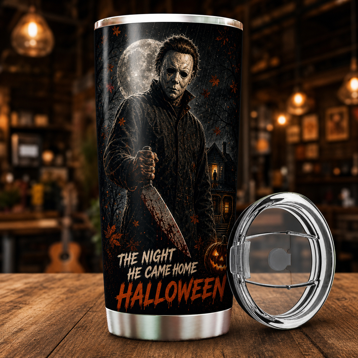 Michael Myers  20oz Stainless Steel Halloween Cup - Horror Mug - Gift for Adults