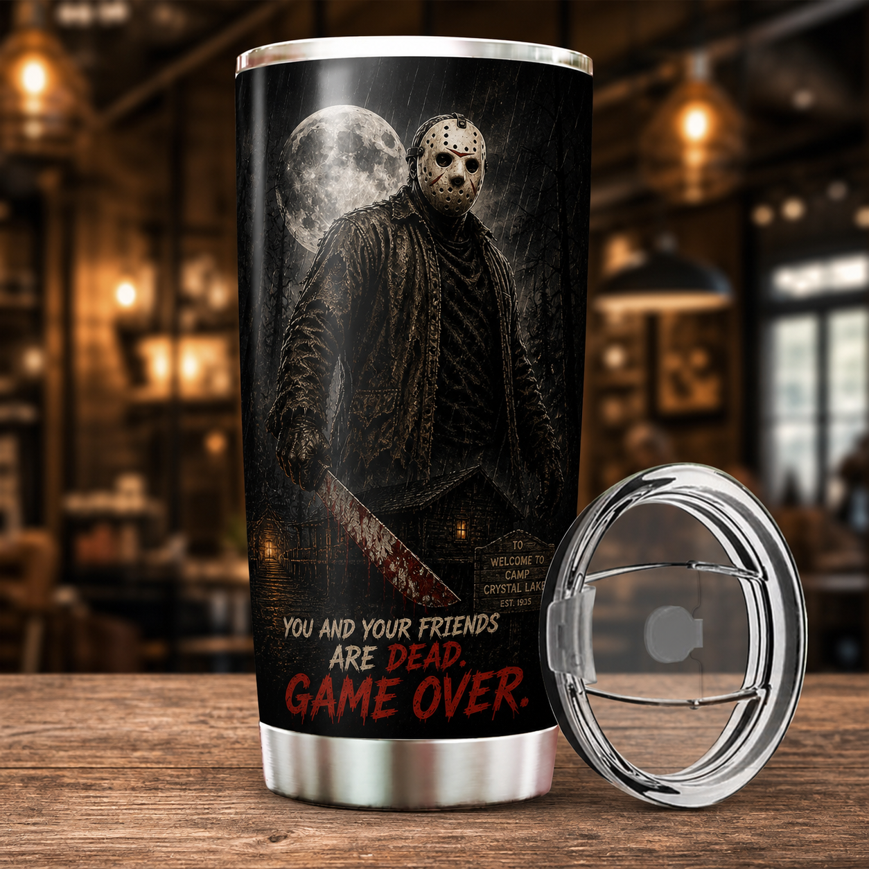 Jason Voorhees 20oz Stainless Steel Halloween Cup - Horror Mug - Gift for Adults
