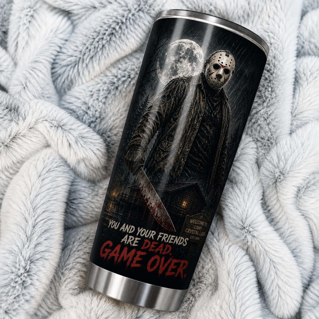 Jason Voorhees 20oz Stainless Steel Halloween Cup - Horror Mug - Gift for Adults