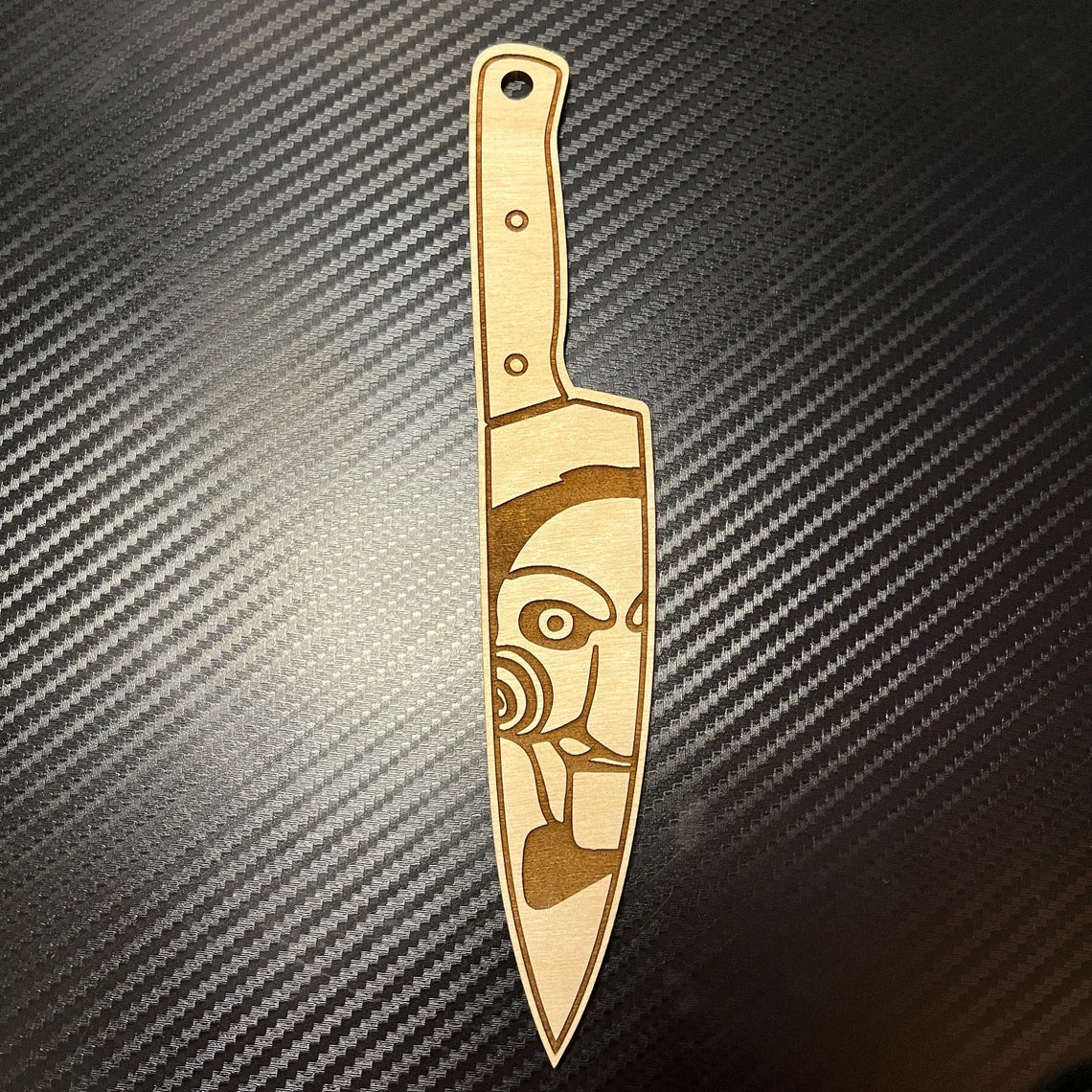 Personalized Horror Icon Portrait Wooden Knife Replica Art, Gifts for Horror Fans, Halloween Decor, Horror Collectible