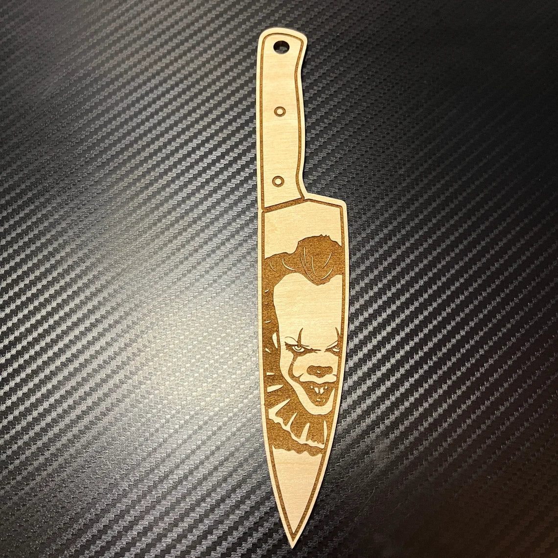 Personalized Horror Icon Portrait Wooden Knife Replica Art, Gifts for Horror Fans, Halloween Decor, Horror Collectible