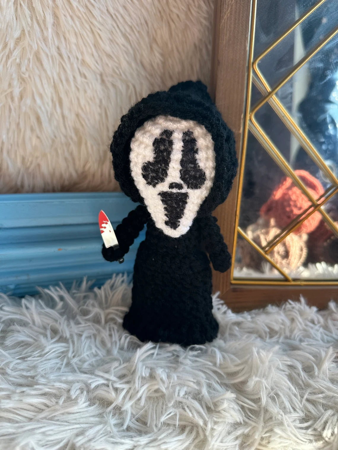 🎃 Horror Plush Collectibles – Handmade Crochet Halloween Slasher Dolls 🧶🔪, Horror Doll Plush – Cute & Creepy Handmade Crochet Gifts