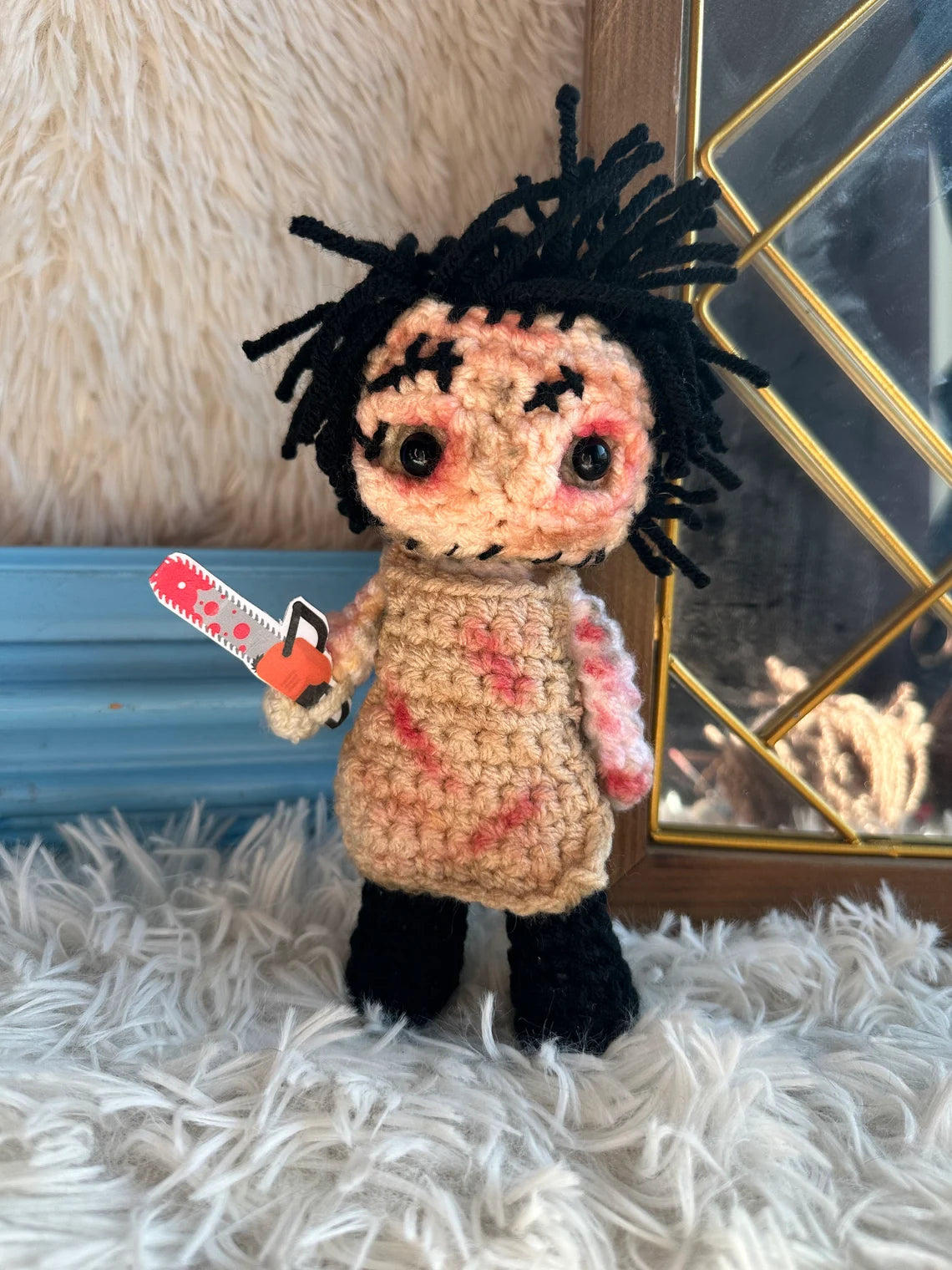 🎃 Horror Plush Collectibles – Handmade Crochet Halloween Slasher Dolls 🧶🔪, Horror Doll Plush – Cute & Creepy Handmade Crochet Gifts