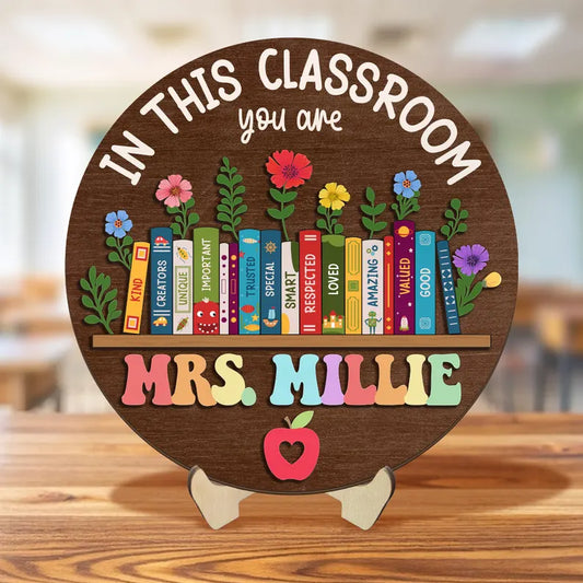 Custom Classroom Door Sign, Classroom Decor, Teacher Wooden Door Sign, Classroom Door Hanger, Back To School, Teacher Appreciation Gifts