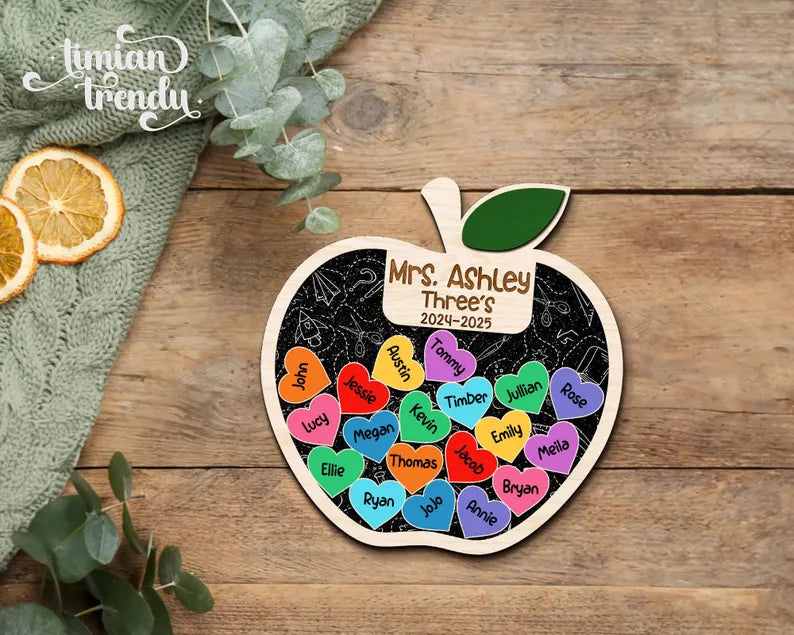 Personalized Teacher Apple Magnet