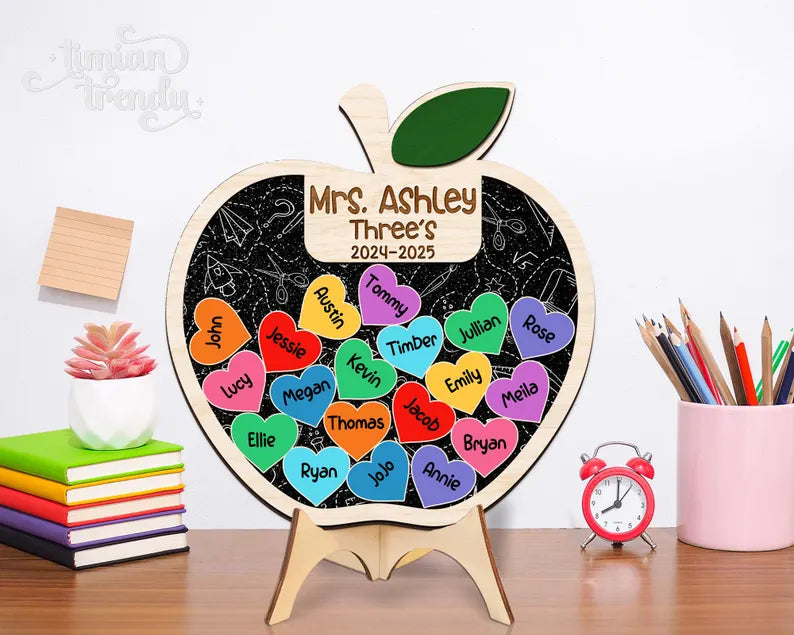 Personalized Teacher Apple Magnet