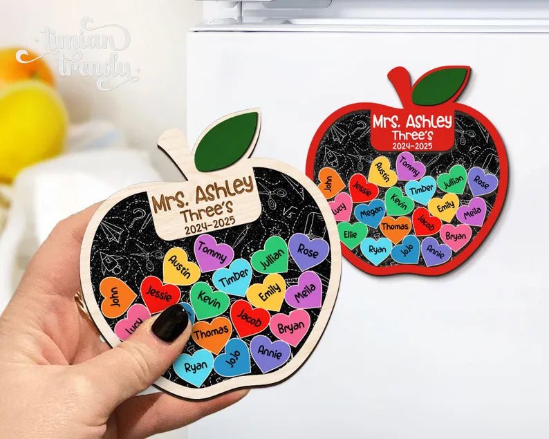 Personalized Teacher Apple Magnet