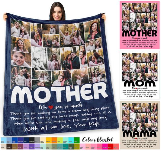 Personalized To My Mom Blanket, Custom Photo with Letter To My Mom Blanket