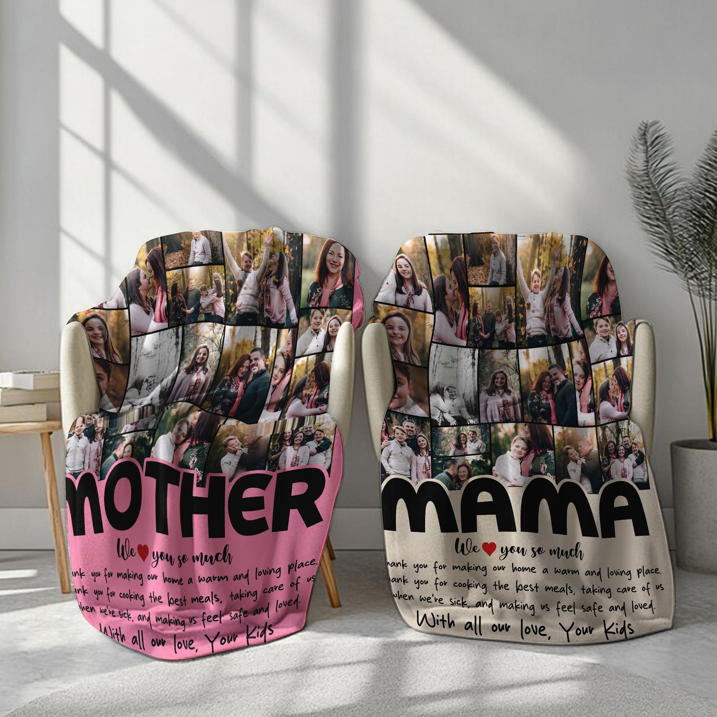Personalized To My Mom Blanket, Custom Photo with Letter To My Mom Blanket