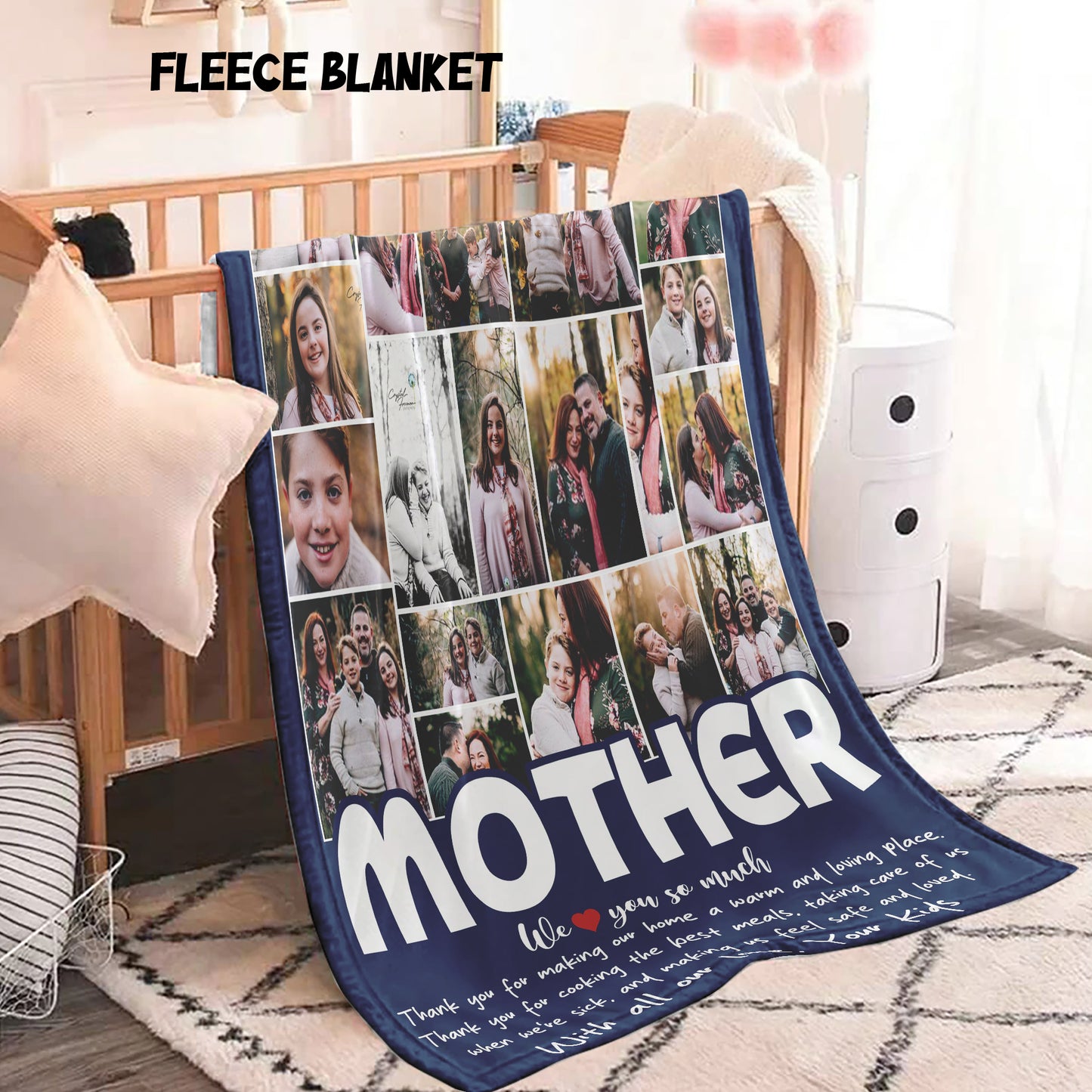 Personalized To My Mom Blanket, Custom Photo with Letter To My Mom Blanket